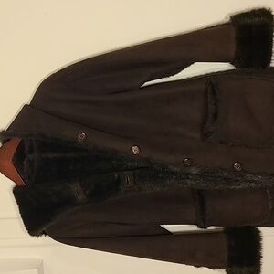 Chocolate brown Jones Petite Suede coat